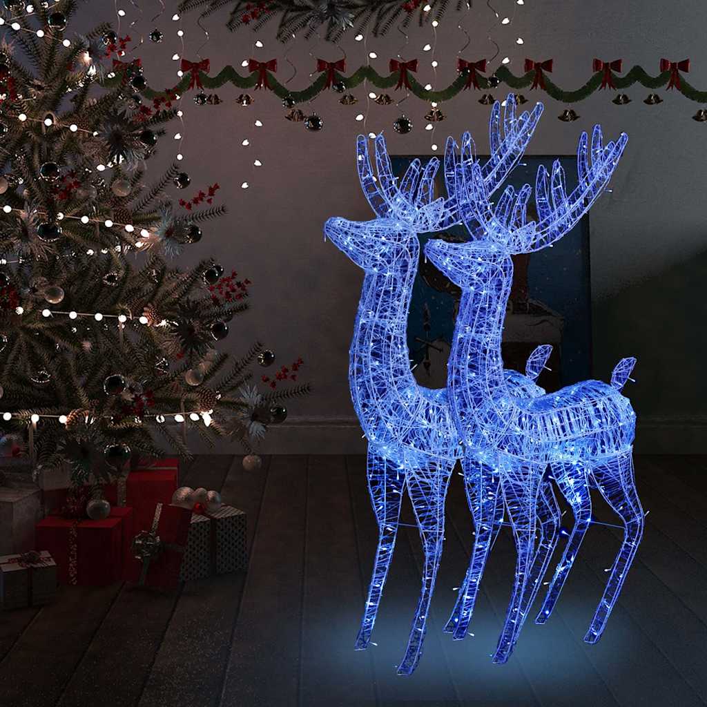 Xxl Weihnachts-rentier Acrylic 250 Led 2 Stück 180 Cm Blau