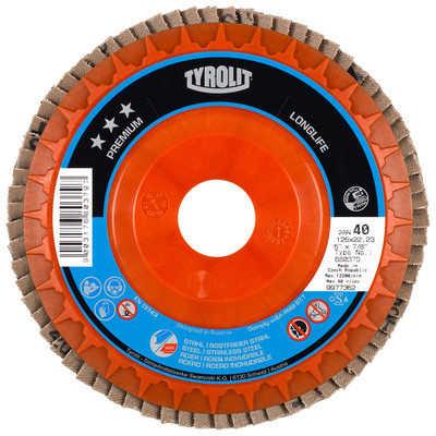 Fächerscheibe LONGLIFE ø125 x 22,23mm 28N gerade ZA80Q Stahl/Edelstahl