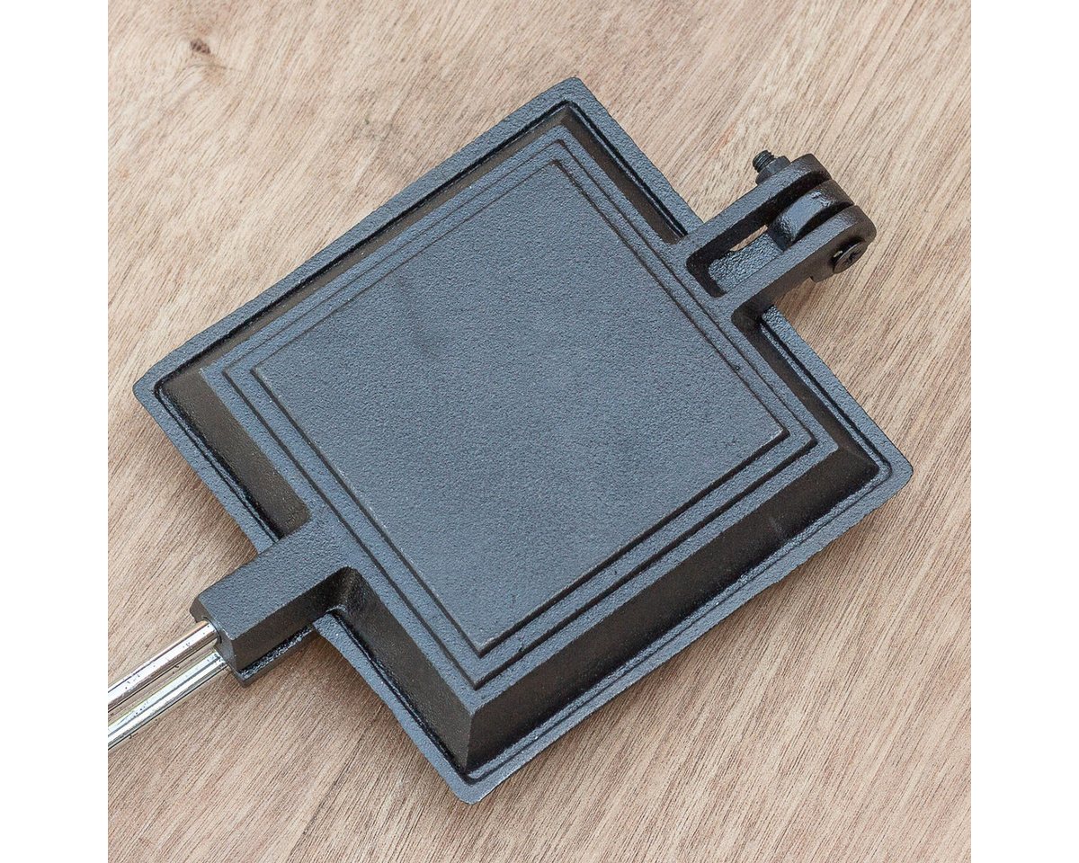 Antikas Feuerstelle Sandwichmaker, Panini-Eisen, Jaffle Eisen, Kontaktgrill für offenes Bild 4