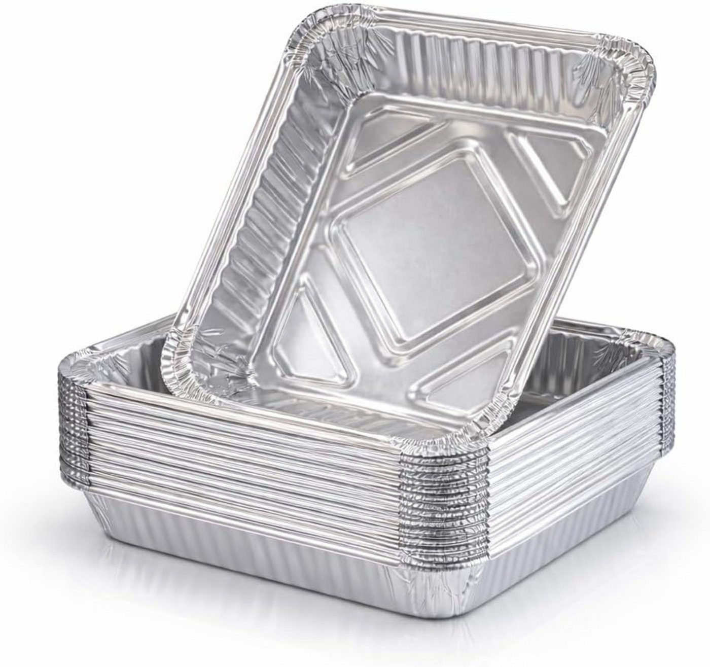 TK Gruppe Tropfschale 20 Aluminiumschalen für den Grill in drei Größen, für für Elektro- und Gasgrills, (20er Set), Bis zu 600°C erhitzbar Bild 3