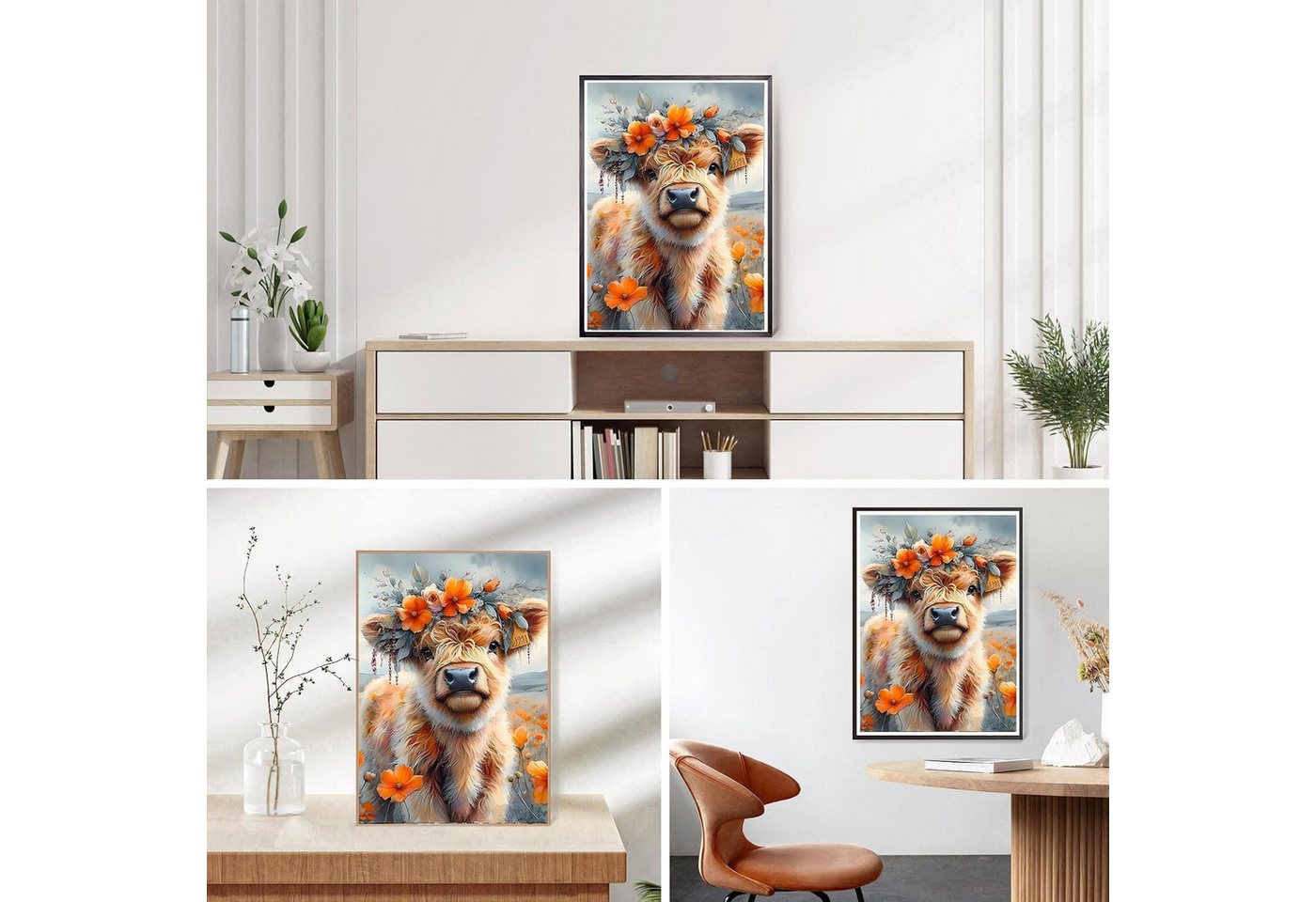 Venicce Love Kreativset Diamond Painting Bilder, 30x40 Diamant Painting Malerei Set – süße Kuh, (1-tlg) Bild 5