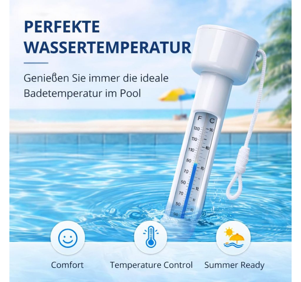 TK Gruppe Schwimmthermometer Schwimmendes Poolthermometer, Standard oder Tiermotiv Bild 2