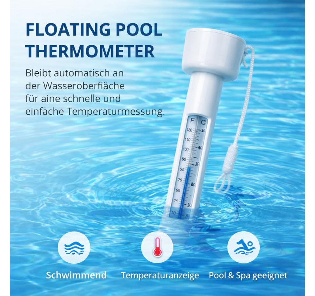 TK Gruppe Schwimmthermometer Schwimmendes Poolthermometer, Standard oder Tiermotiv Bild 4