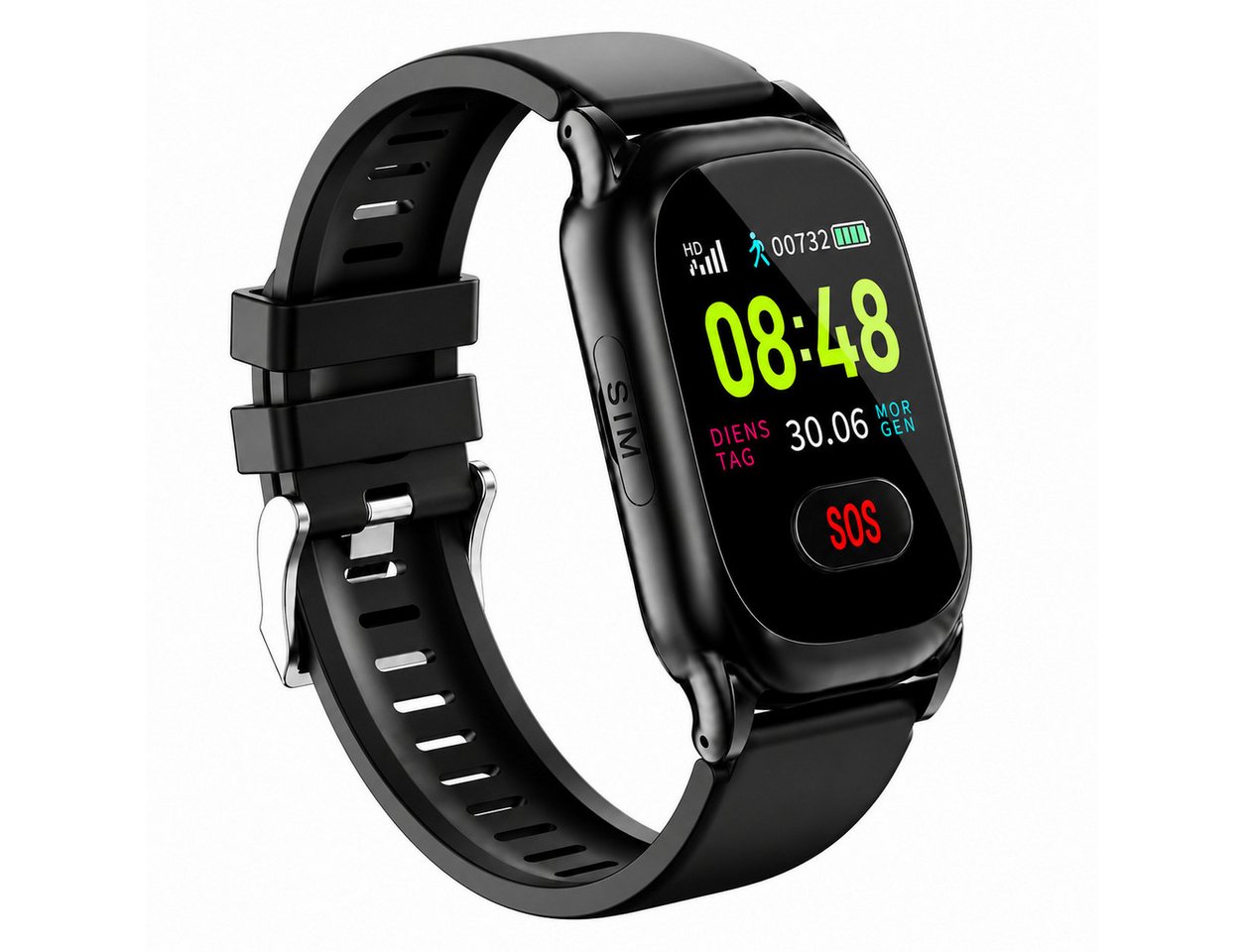 NikuTRAX Krankenpflegeuhr GPS-Notrufuhr NC88S mit 4G, Sturzerkennung und Vitalwertmessung Bild 4