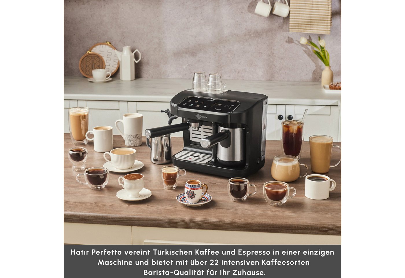 Karaca Espressomaschine Karaca Hatır Perfetto Espresso und Türkischer Kaffee Maschine
