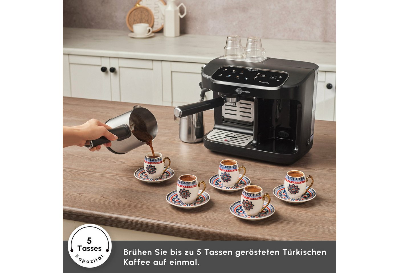Karaca Espressomaschine Karaca Hatır Perfetto Espresso und Türkischer Kaffee Maschine Bild 5