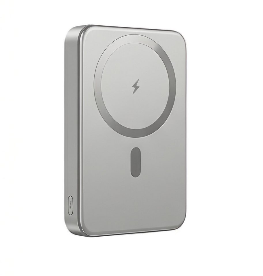 Futurea MagSafe Akku Powerbank für Apple iPhone 18 17 16 15 14 13 Pro Max Air Powerbank 5000 mAh, Magnetisch Aluminium mit USB-C LED-Anzeige & 15W kabellos Schnellladen Bild 2