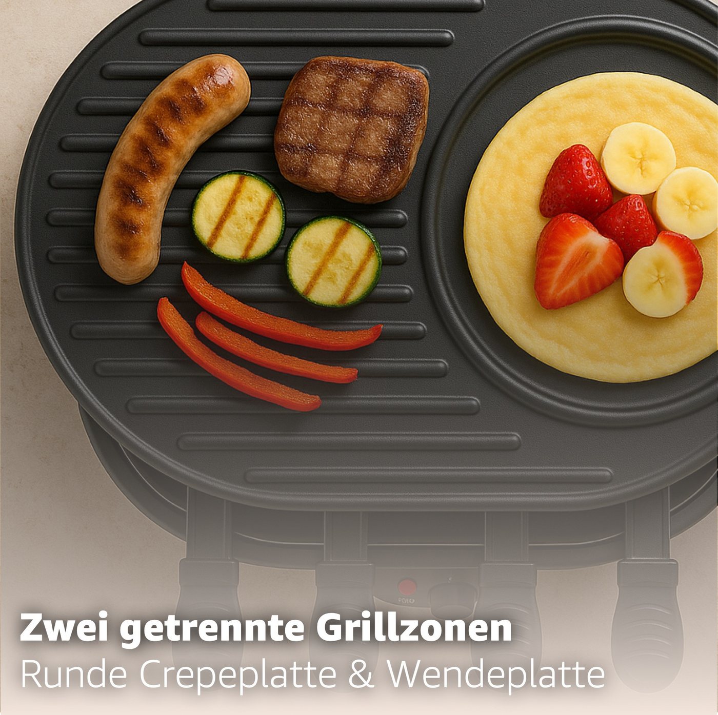 TK Gruppe Raclette und Fondue-Set Raclette für 8 Personen mit Pfännchen, verschiedene Ausführungen