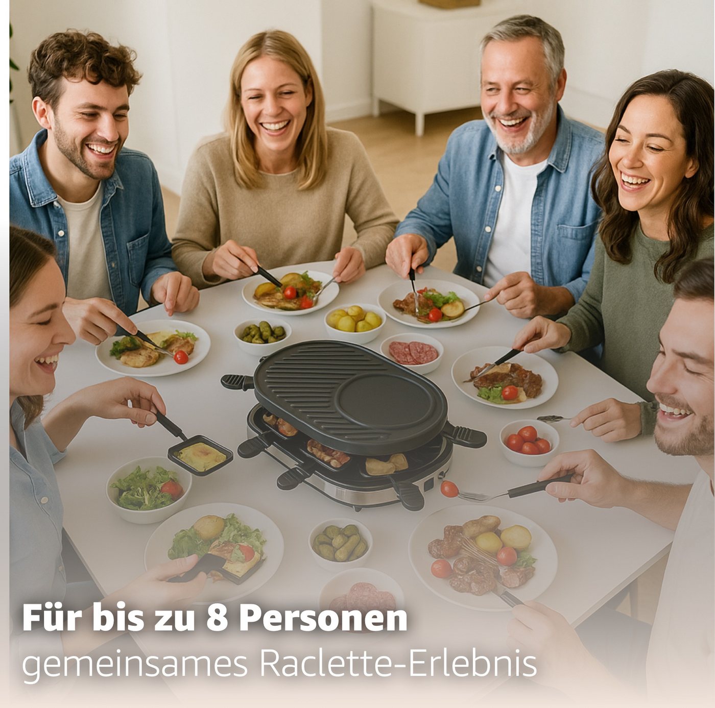 TK Gruppe Raclette und Fondue-Set Raclette für 8 Personen mit Pfännchen, verschiedene Ausführungen Bild 3