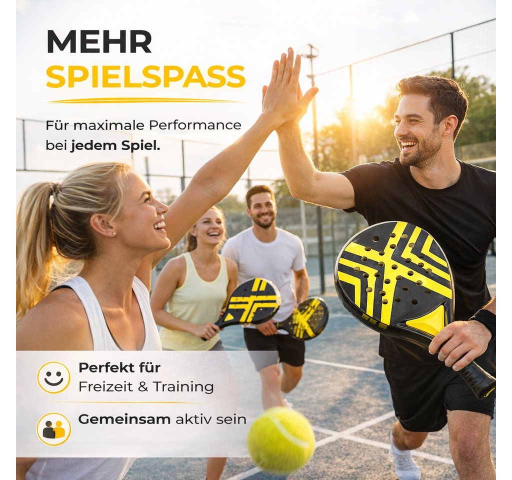 Athlejoy Padelschläger Padelschläger für Erwachsene mit ergonomischem Griff, (Packung)
