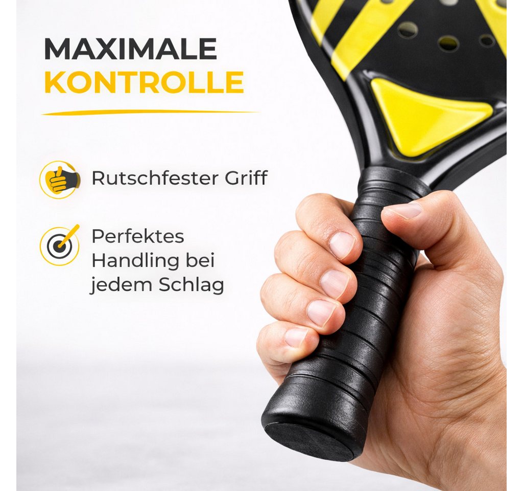 Athlejoy Padelschläger Padelschläger für Erwachsene mit ergonomischem Griff, (Packung) Bild 2