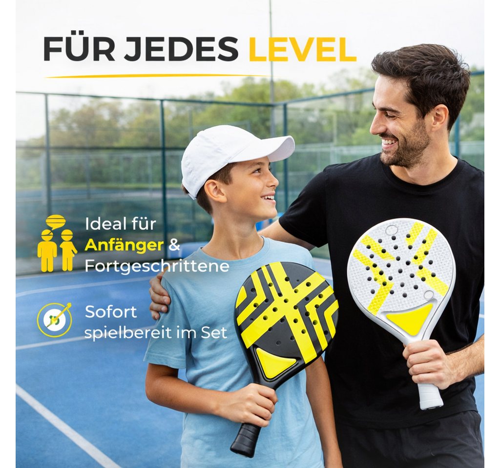 Athlejoy Padelschläger Padelschläger für Erwachsene mit ergonomischem Griff, (Packung) Bild 3