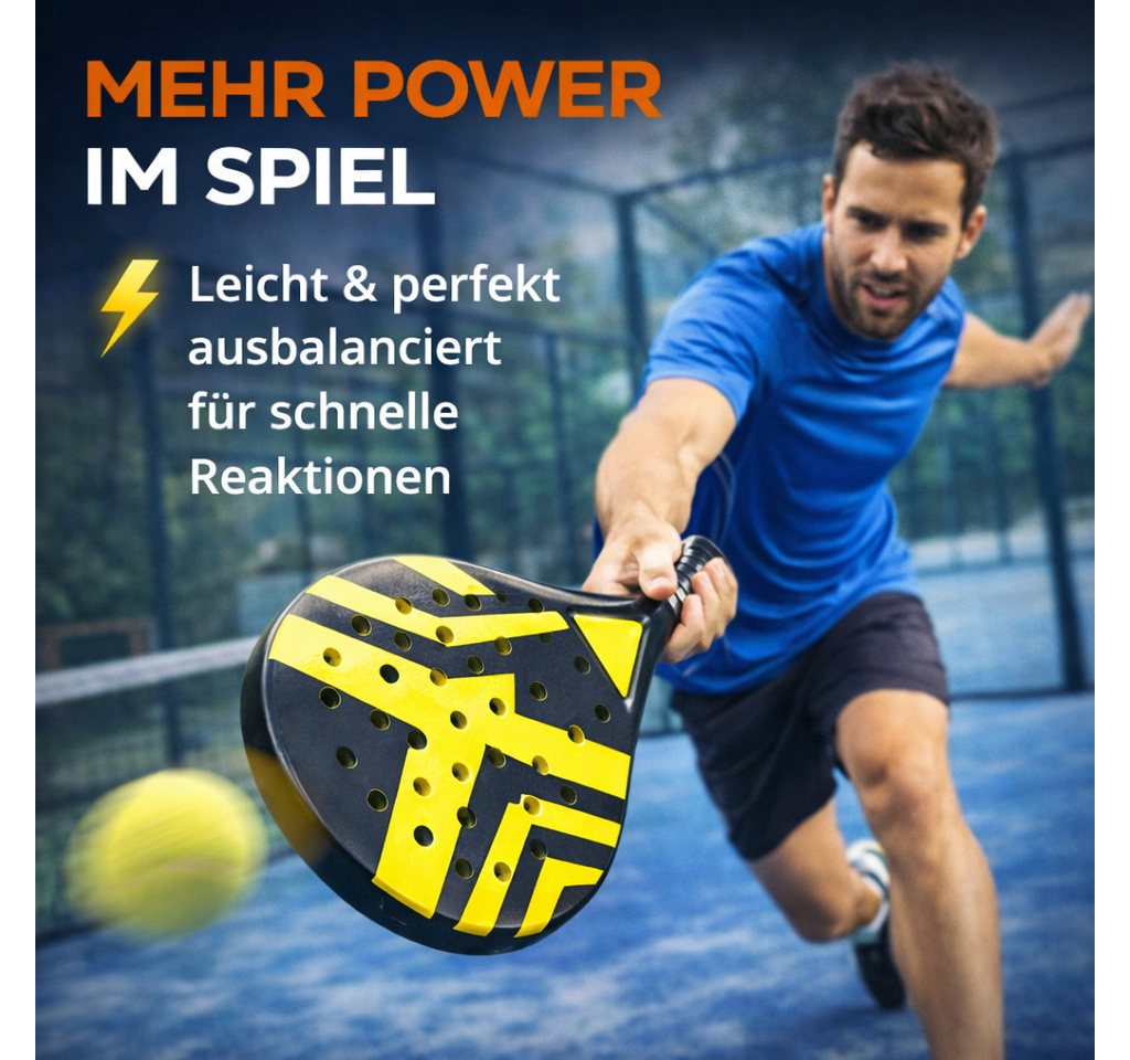 Outdoorn Padelschläger Padelschläger für Erwachsene mit ergonomischem Griff, (Packung)