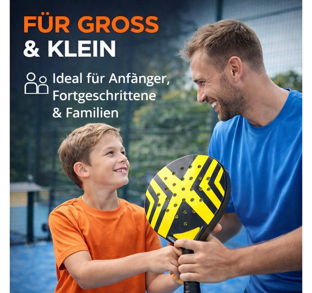 Outdoorn Padelschläger Padelschläger für Erwachsene mit ergonomischem Griff, (Packung) Bild 2