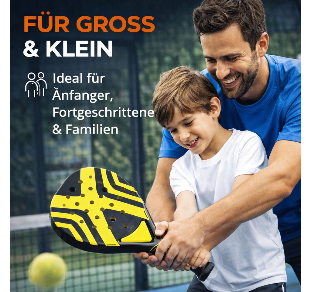 Outdoorn Padelschläger Padelschläger für Erwachsene mit ergonomischem Griff, (Packung) Bild 4