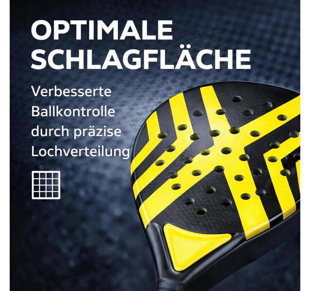 Outdoorn Padelschläger Padelschläger für Erwachsene mit ergonomischem Griff, (Packung) Bild 5