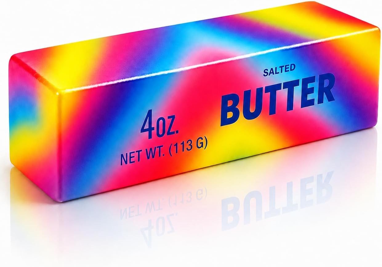 TK Gruppe Anti-Stress-Ball Butter-Squishy zum Drücken und Kneten, Gelb oder Rainbow Bild 3