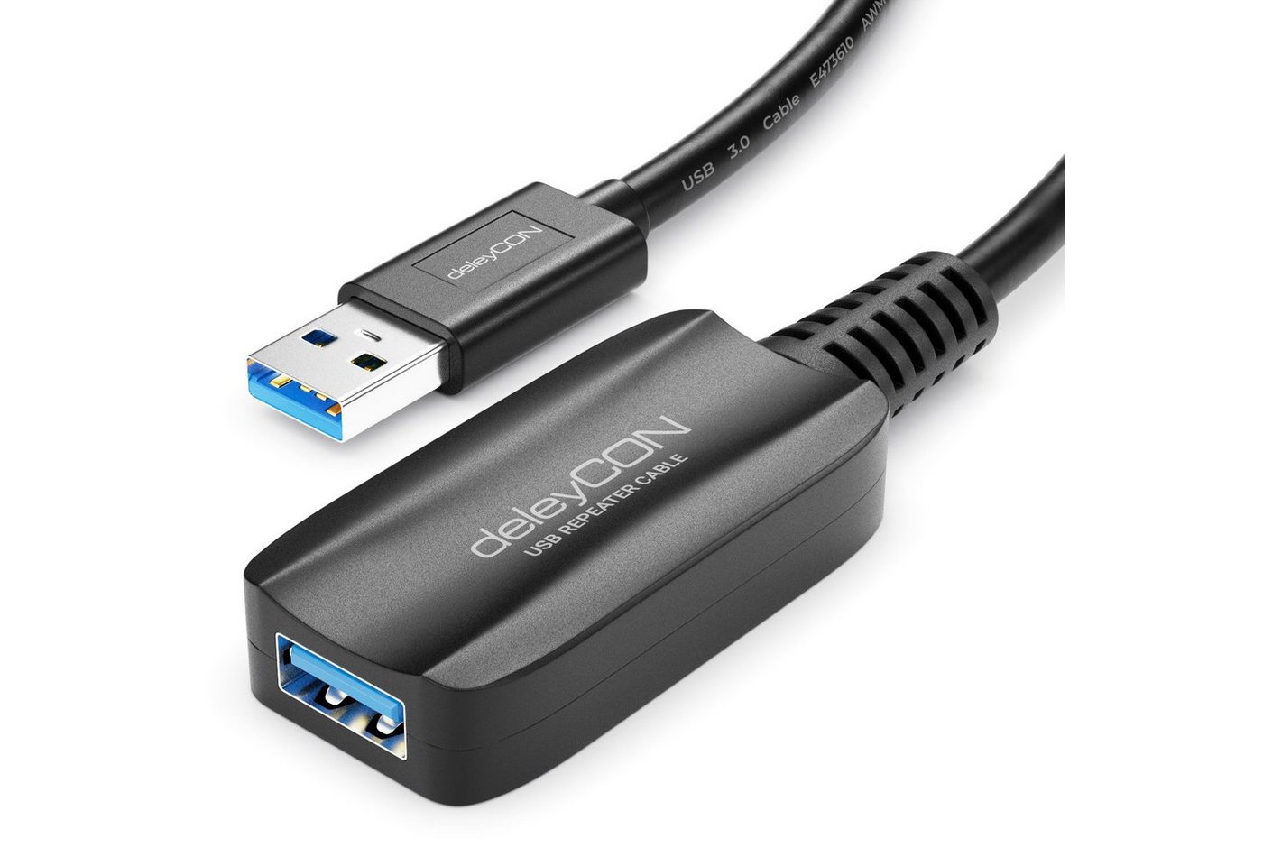 deleyCON deleyCON 5m Aktive USB Verlängerung USB 3.2 Gen1 mit 5GBit/s USB-A USB-Kabel Bild 3