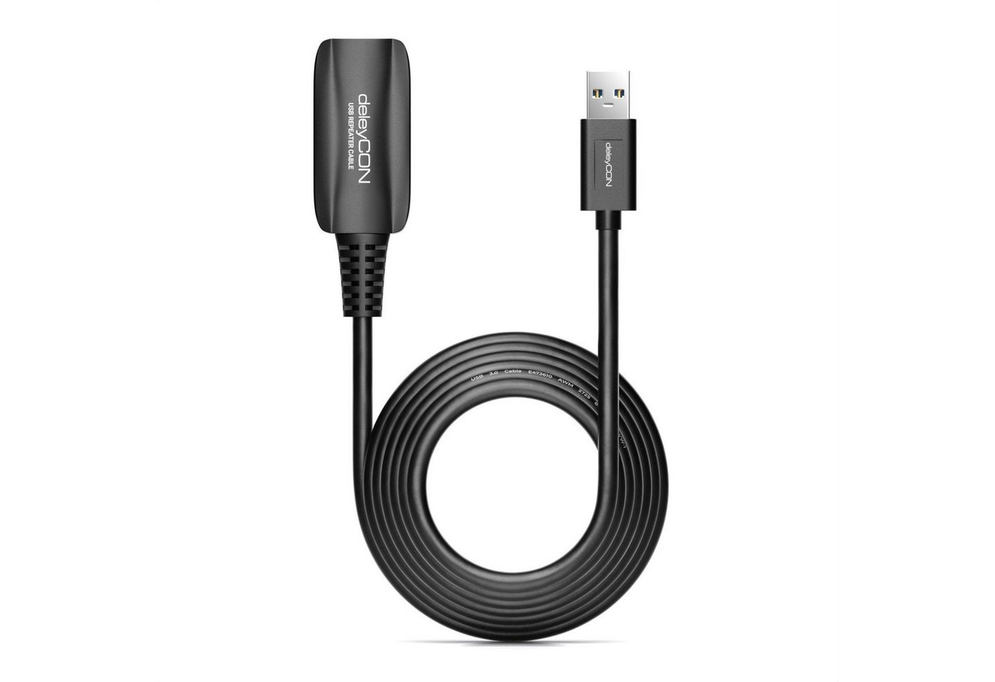deleyCON deleyCON 5m Aktive USB Verlängerung USB 3.2 Gen1 mit 5GBit/s USB-A USB-Kabel Bild 4