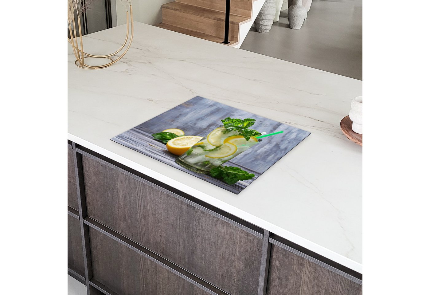MuchoWow Herd-Abdeckplatte Cocktail - Früchte - Kräuter, Vinyl, (1 tlg), Abdeckung Induktionskochfeld Schutzmatte, Küche Deko, 65x52 cm Bild 3