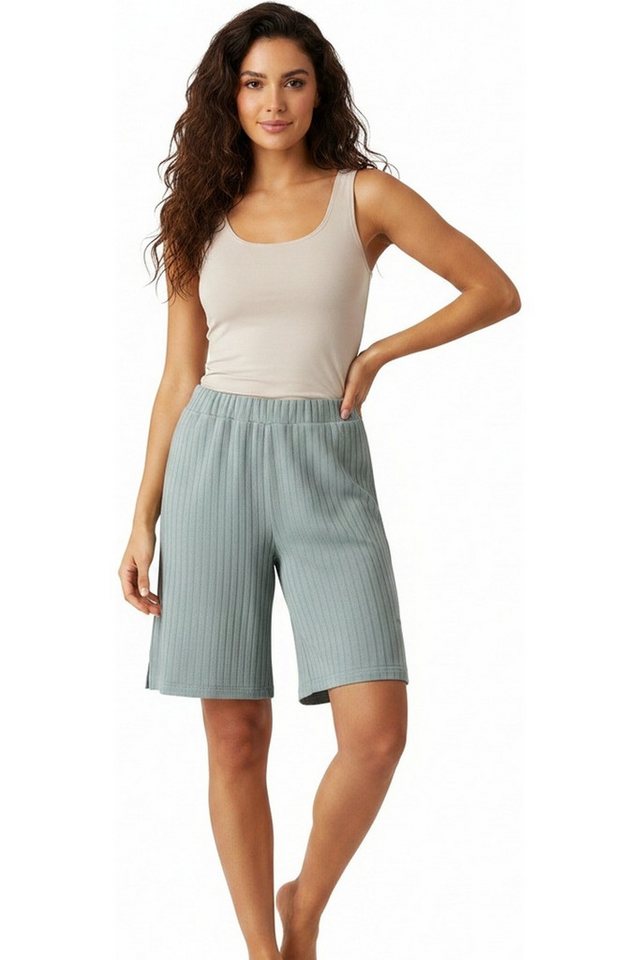 LPO Yogashorts Yogashorts Kiki Flow Rippenstrick, seitliche Schlitze Bild 2