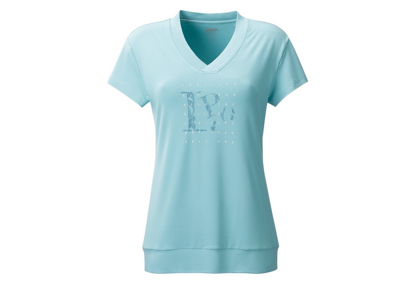 LPO Trainingsshirt Trainingsshirt Brea Active Mottodruck, Stretchbündchen Bild 2