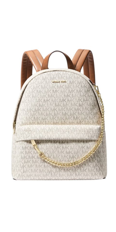 MICHAEL KORS Rucksack Michael Kors Slater Medium Rucksack Logo-Print Vanilla Gold Bild 4