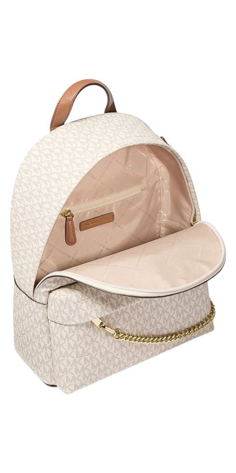MICHAEL KORS Rucksack Michael Kors Slater Medium Rucksack Logo-Print Vanilla Gold Bild 5