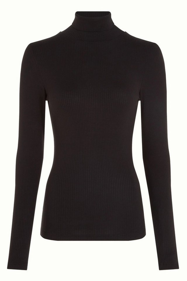 King Louie Rollkragenshirt - Rollneck Top Uni Rib - Weiches Rollkragenshirt aus geripptem Jersey