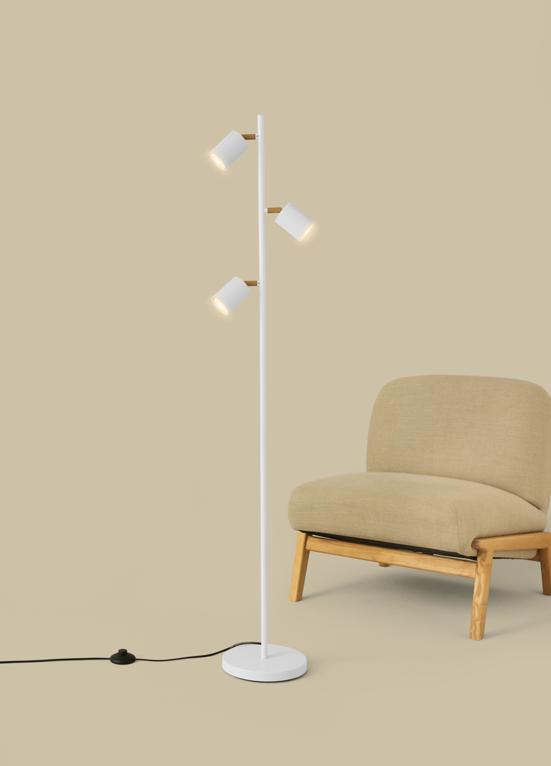 LIVARNO® LED-Stehleuchte, anthrazit oder beige Bild 3