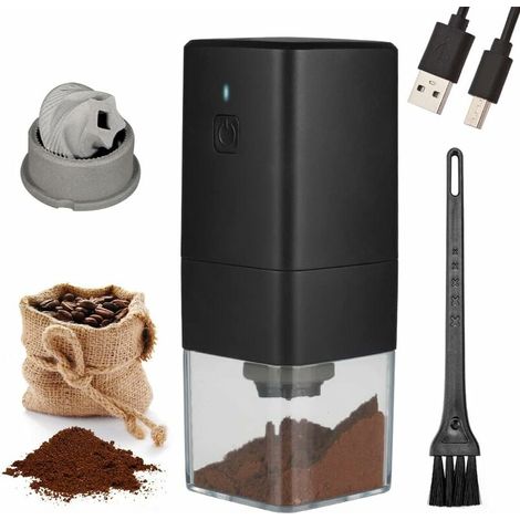 Green Mobility-moulin À Café Electrique Portable, Café Moulin 1300 Mah Usb Rechargeable Coffee Grinder Avec Brosse Pour Grains De Café, Épices, Noix