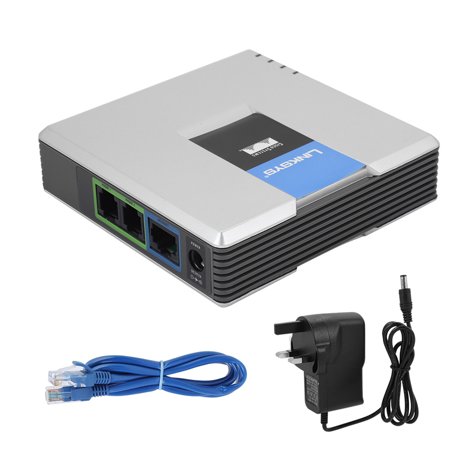 2-port-voip-gateway-adapter-sip-internettelefon-rj11-fur-linksys-pap2t-100240-v-uk-netzteil-95745209