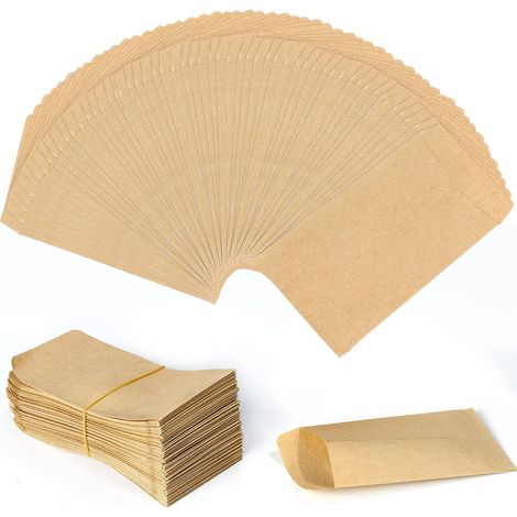Sacs En Papier Kraft Marron 10 6 Cm Sac Alimentaire Pochette Kraft Graines Sachet Recyclable Sac En Kraft Papier Vintage Pour Semences Bonbons Biscuits Lettres，starlight，100pcs