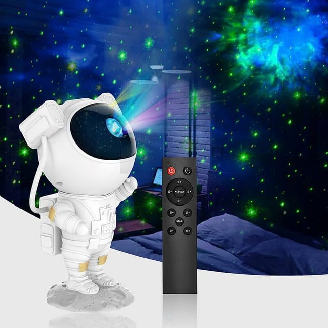 Sternenhimmel-projektor Mit Astronauten-galaxie, Sternennachtlicht Mit Nebelmuster, Timer Und Fernbedienung Inklusive, Deckenprojektor Fürs Schlafzimmer
