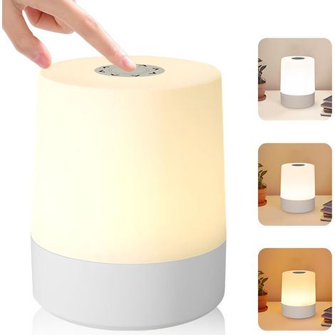 Lampe De Chevet Tactile Sans Fil 1800mah. 3 Modes, Intensité Variable, Fonction Mémoire. Classe Énergétique G.