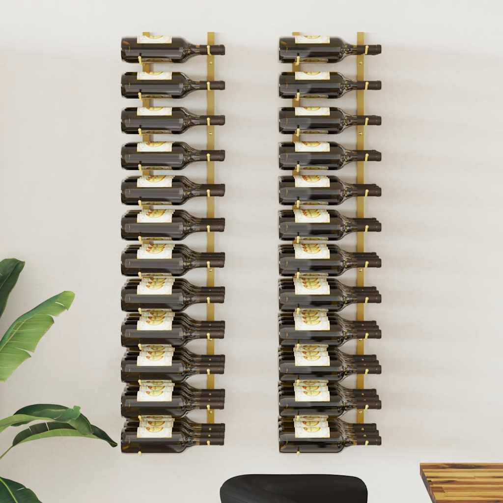 Wand-weinregal Für 36 Flaschen 2 Stk. Golden Eisen