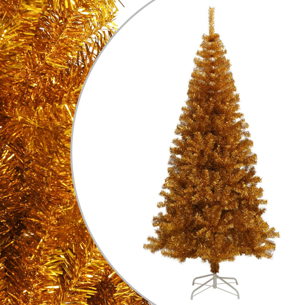 Künstlicher Weihnachtsbaum Mit Ständer Gold 180 Cm Pet