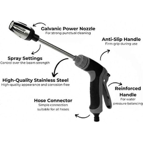 High-pressure Washer Nozzle For Garden Hose, Turbo Jet Power Cleaner Accessory, Enhanced Pressure Blaster Tool For Outdoor Cleaning Tasks