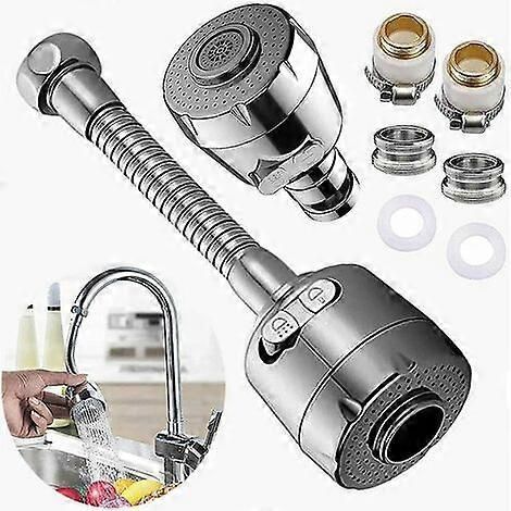 Faucet Aerator 350 Swivel, Faucet Aerator With Extended Hose, Universal Water Saver With Nozzle Adapter,nozzle Head For Faucet 15-22mm Diameter