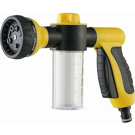Garden Hose Spray Gun - High Pressure Garden Hose Attachment With Soap/fertilizer Tank (green)