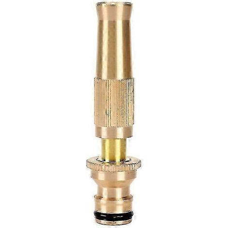 Durable Brass Garden Hose Nozzle With Adjustable High-pressure Function For Outdoor Cleaning Tasks
