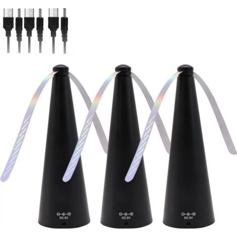 3pcs Table Fly Fans,portable Usb Rechargeable Table Silent Mosquito Repellent Fan,répulsif À Mouches Et Moustiques, Extérieur Et Intérieur