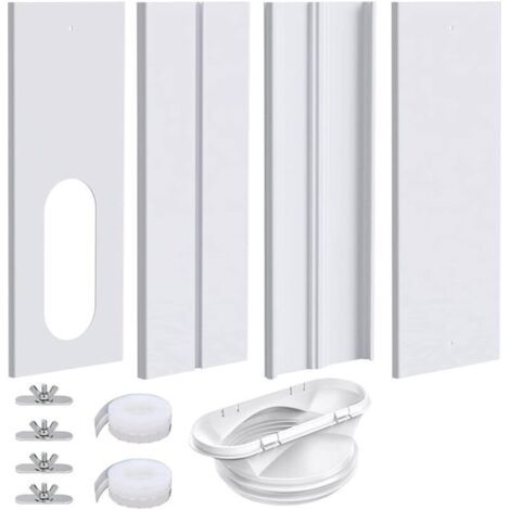 Barkbusters Kit De Fenêtre Pour Climatiseur Portable Avec Coupleur 2 En 1, Évent De Fenêtre Ac Universel Pour Tuyau De 5,1 Pouces/5,9 Pouces De Diamètre