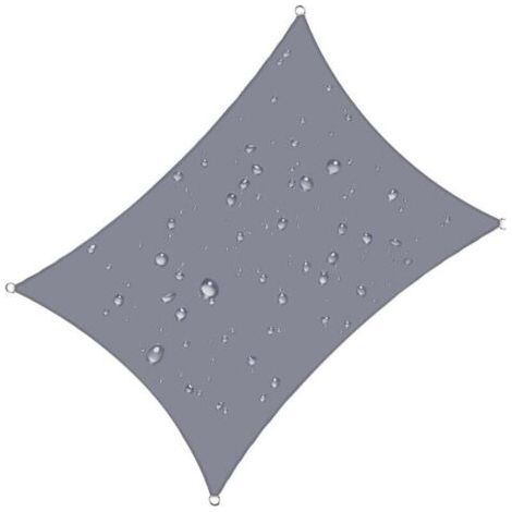Barkbusters Voile D\'ombrage Rectangulaire 4x5 M Impermable Anti 93% Uv Rsistant L\'eau Protection Contre Le Vent Polyester Avec Protection Uv Pour Jardin Terrasse Camping Gris