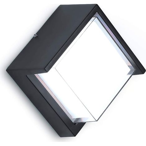 Age Applique Murale D'Extérieur Led 12 W/boîtier En Aluminium - Ip65 Étanche Pour Intérieur Et Extérieur, Lumière Blanche (6000 K)