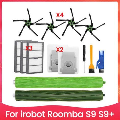 Ensemble De 14 Pièces Comprenant Brosse, Filtre Et Sac À Poussière Pour Aspirateur Irobot Roomba S9/s9+