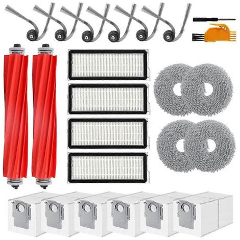 Pièces De Rechange Pour Aspirateur Robot Roborock Qv 35a / Qr 798 / Qr 598 : Brosse Principale, Brosse Latérale, Filtre Hepa, Sacs À Poussière