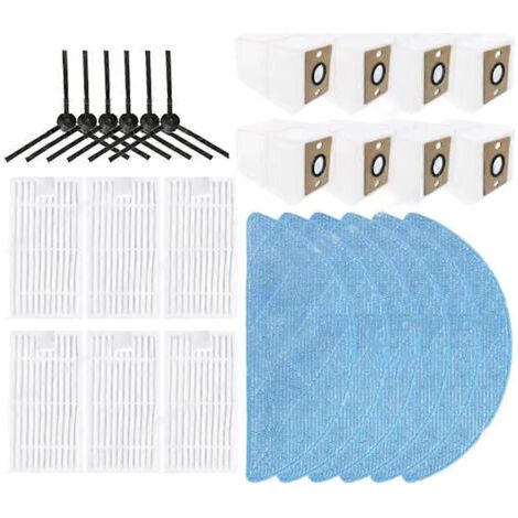 Pièces De Rechange Pour Aspirateur Ilife V9 / V9 Pro / G9 / G9 Pro / A12 Pro : Brosse Latérale, Chiffon De Nettoyage, Sac À Poussière Et Filtre.