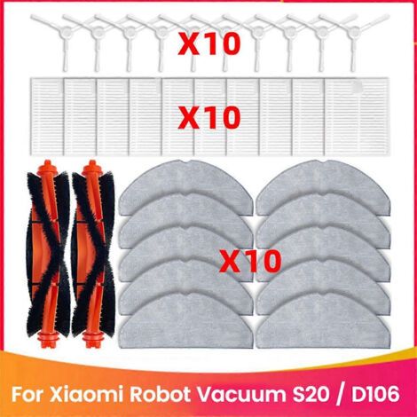 Lot De 32 Pièces Pour Aspirateur Robot Xiaomi S20 / D106 : Pièces De Rechange Pour Brosse Principale Et Brosse Latérale (taille M).