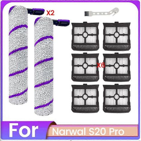 Pièces De Rechange Pour Aspirateur Eau Et Poussière Narwal S20 Pro : Filtres Hepa Et Brosse Rotative En Microfibre